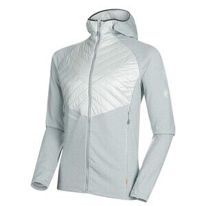 Mammut Aconcagua Light Hybrid ML Windbreaker Jacket Mens L Gray Hooded Zip NWOT